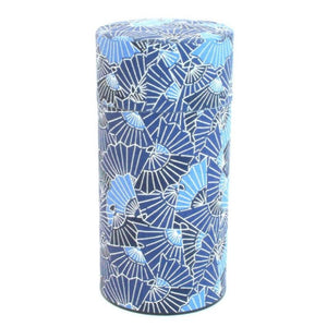 Boîte à thé Washi bleue