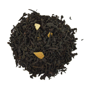 Thé noir (Chine, Ceylan) aromatisé à l'orange, au citron, à la bergamote, au pamplemousse, à la mandarine et à l'orange amère,